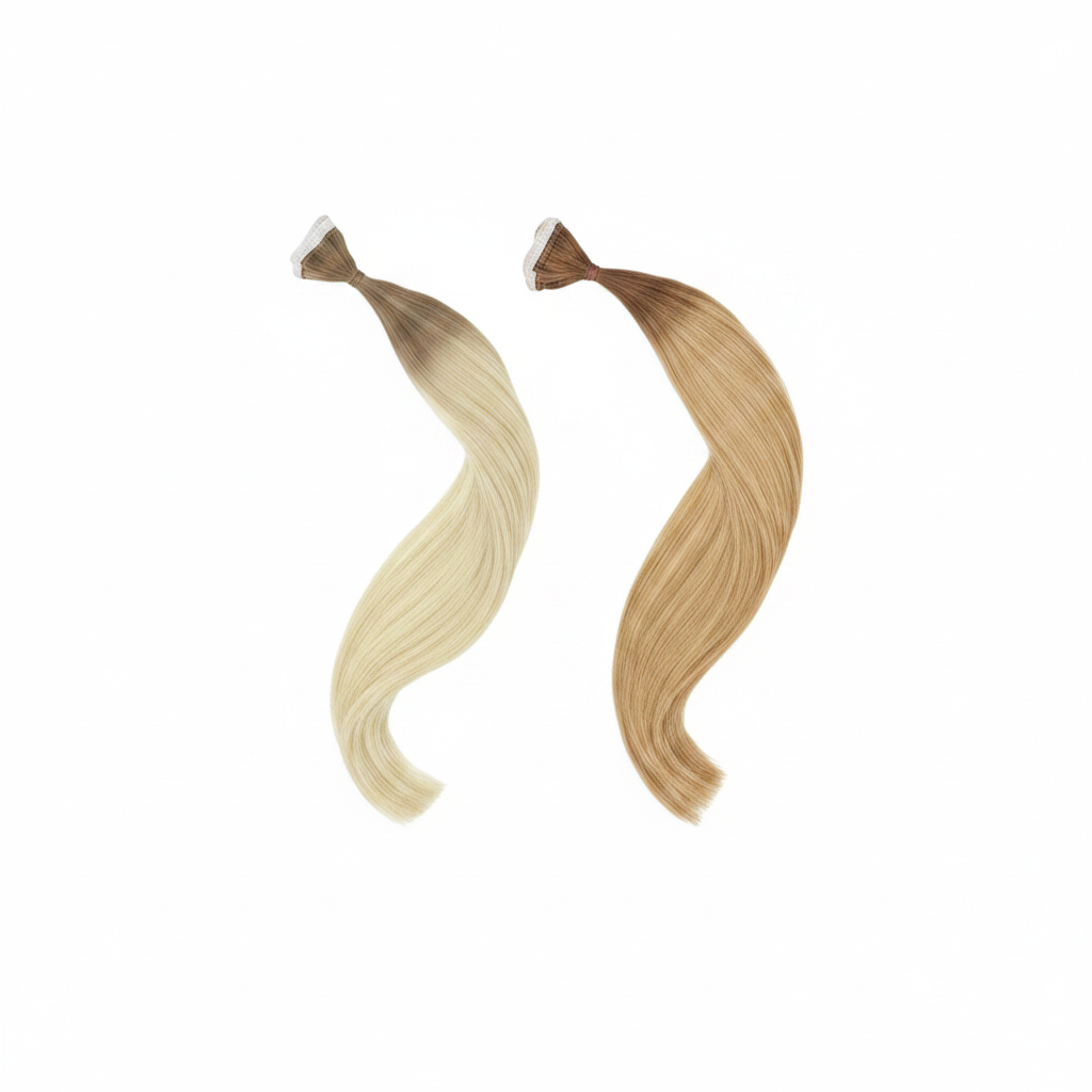 Extensions de cheveux raides DI BIASE, fils adhésifs 2,5 g, ombré, lot de 10, 50 cm, réf. STKR 4 cm 50 SH