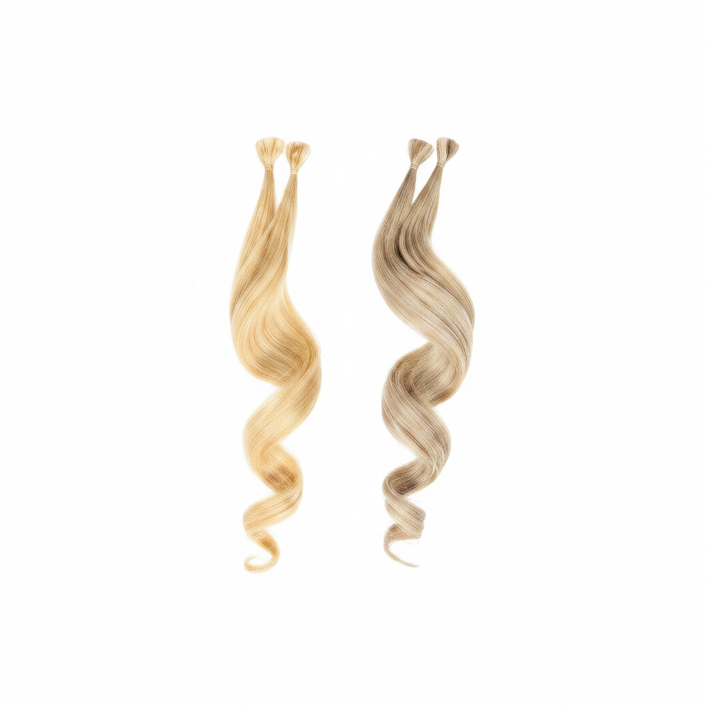 Extensions de cheveux ondulés DI BIASE à la kératine, mèches 0,6 g x 20 pièces, 40 cm, réf. 2002-W 40 
