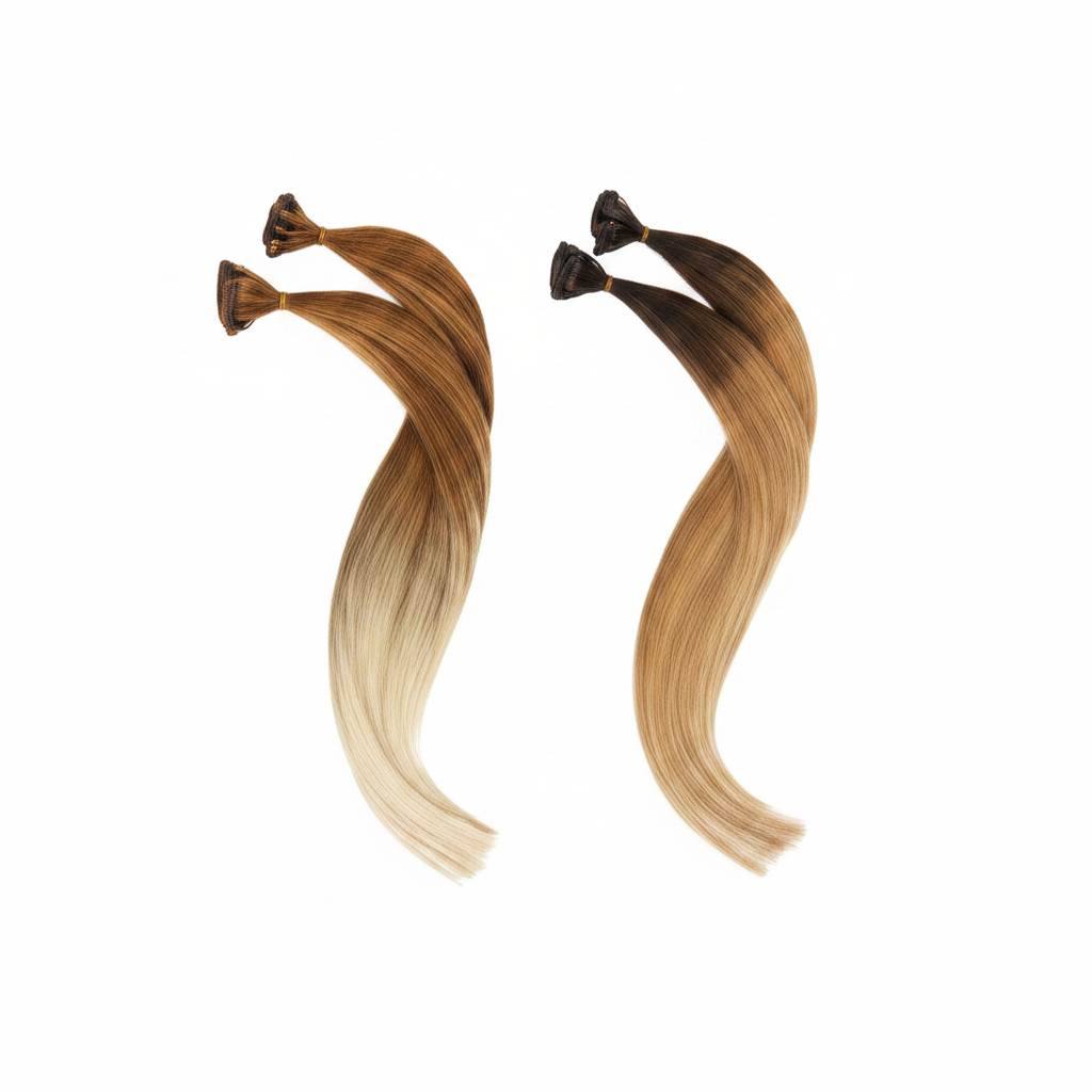 Extensions de cheveux raides DI BIASE, mèches kératine ombrées, 0,8 g x 20 pièces, 50 cm, réf. 2002.SH