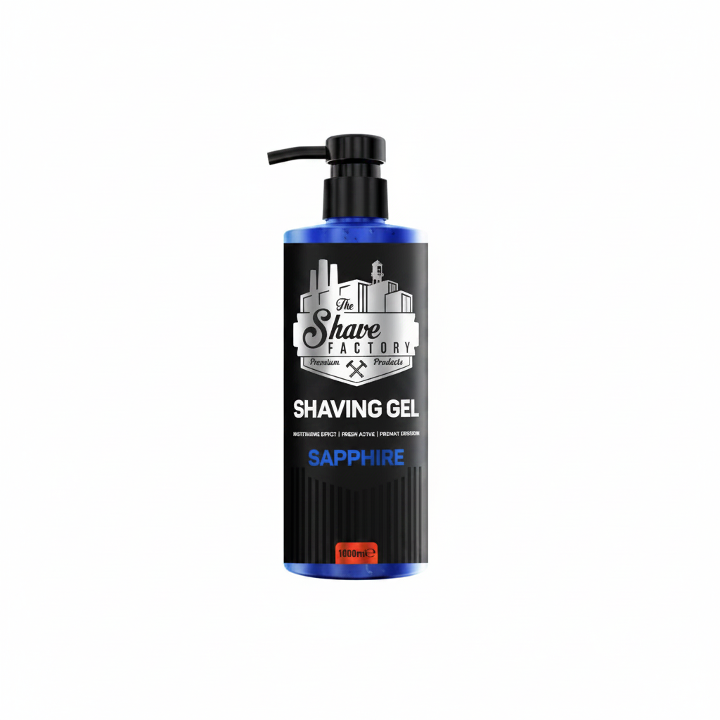 Gel à barbe The Shave Factory, gel à raser Saphir 1000 ml 