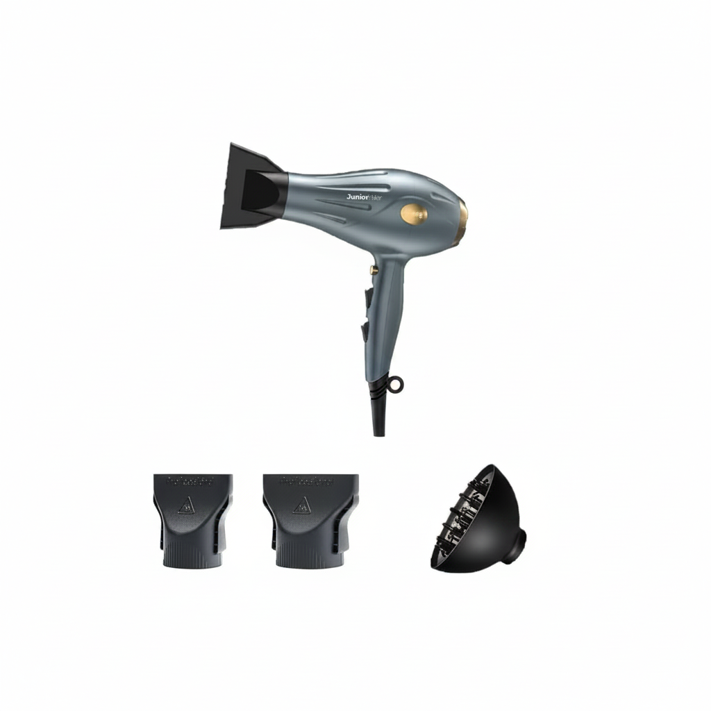 Sèche-cheveux professionnel MOVE JUNIORHAIR avec 2 embouts + diffuseur 2100W