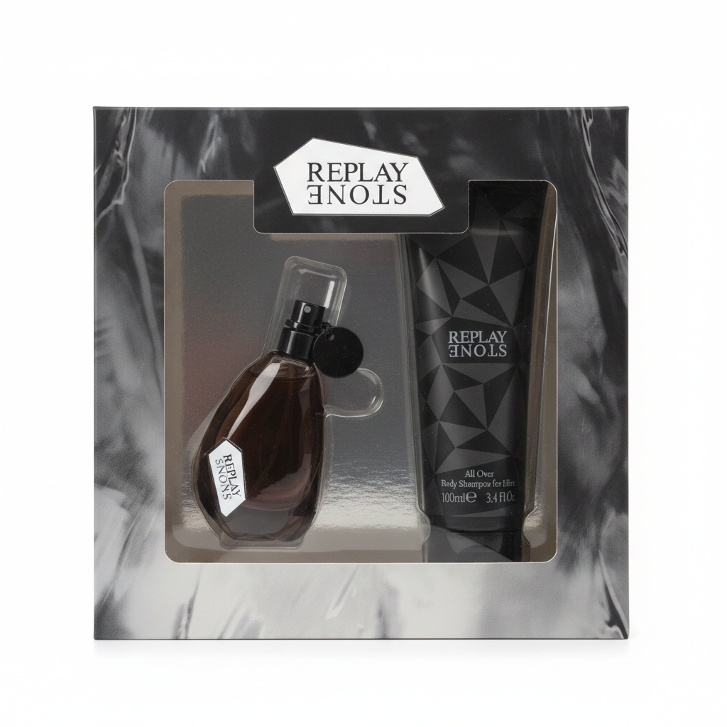 REPLAY STONE POUR LUI, COFFRET COMPACT EDT 30ML + GEL DOUCHE 100ML