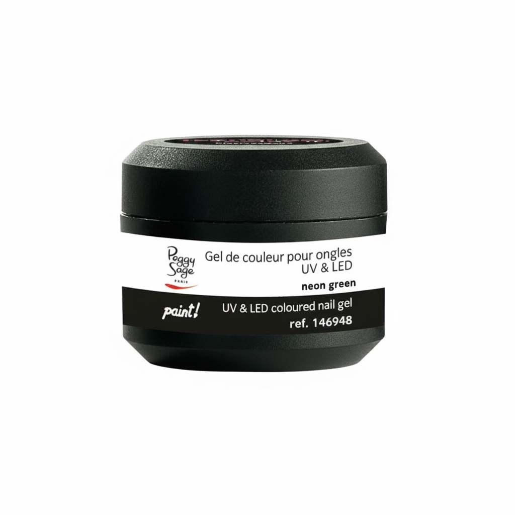 PEINTURE GEL COLORÉE UV/LED PEGGY SAGE VERT NÉON 5 GR.