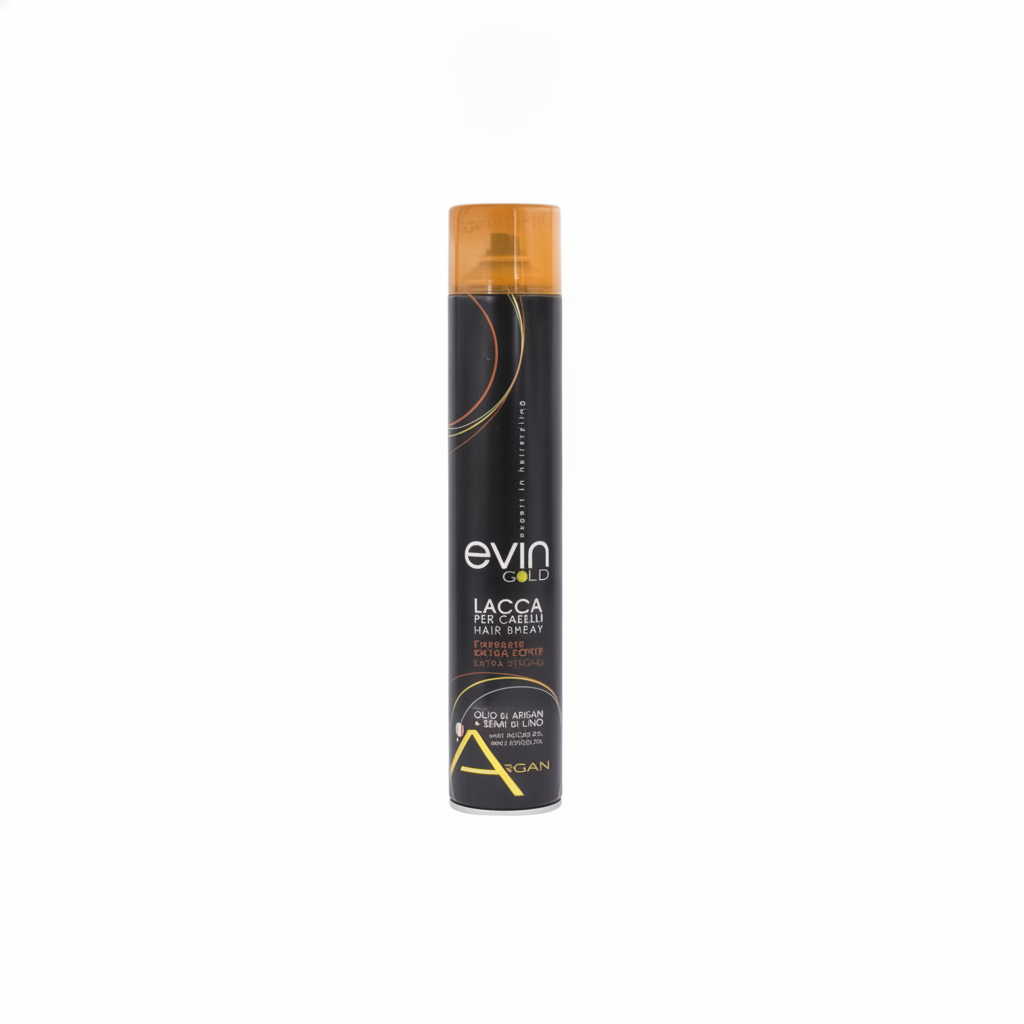Laque EVIN GOLD à fixation forte à l'huile d'argan et à la kératine 750 ml