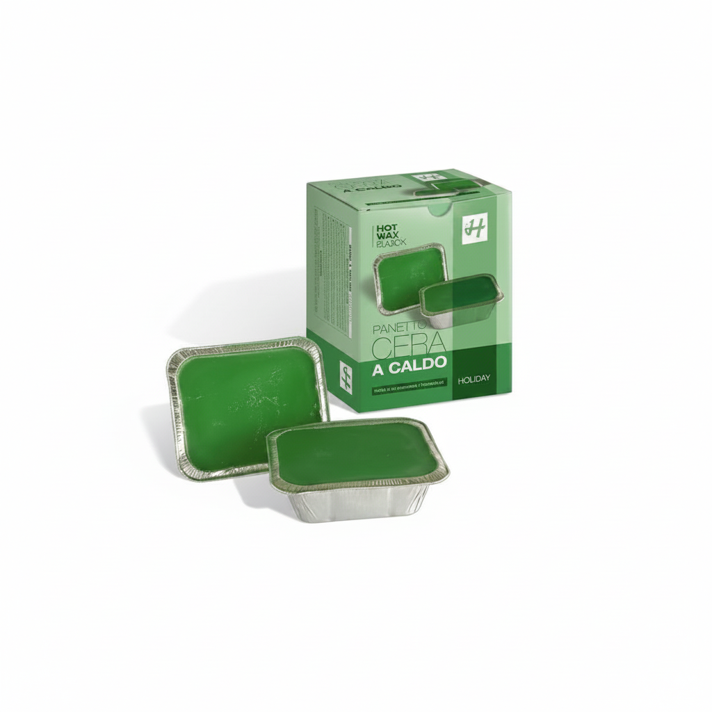 Cire chaude de Noël dans un bol vert à la chlorophylle, 2 x 500 ml