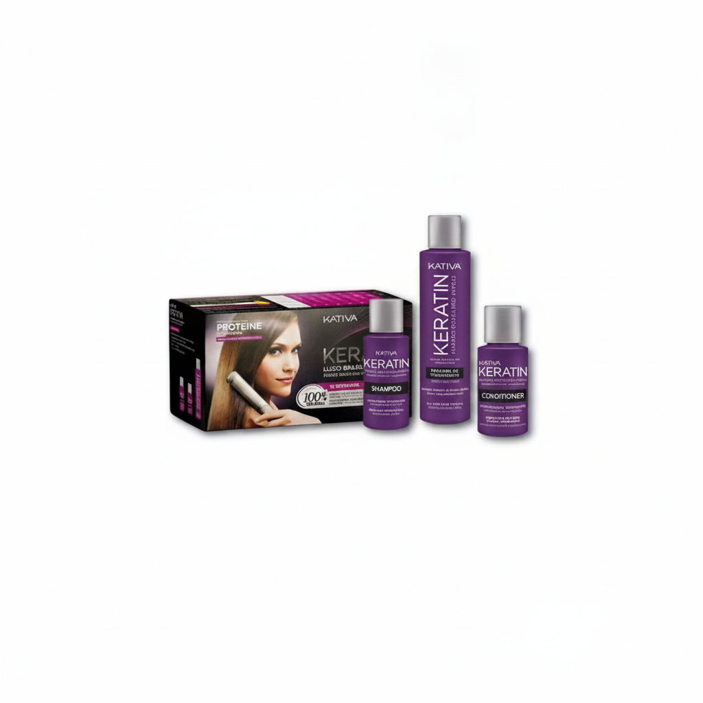 Kit de lissage brésilien violet Kativa (3 pièces)