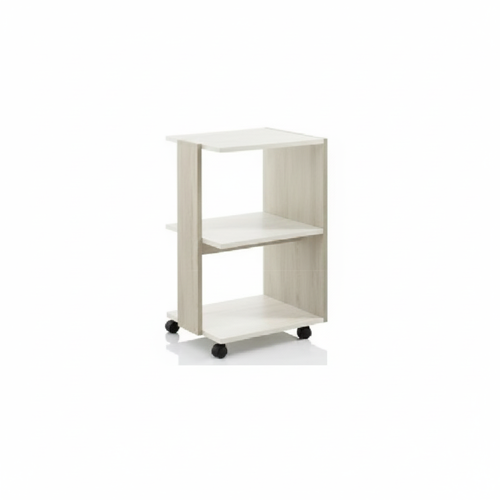 CHARIOT LARICE NATUREL ET LAMINÉ BLANC TROLLEY NATURAL SPA ART. 375.216