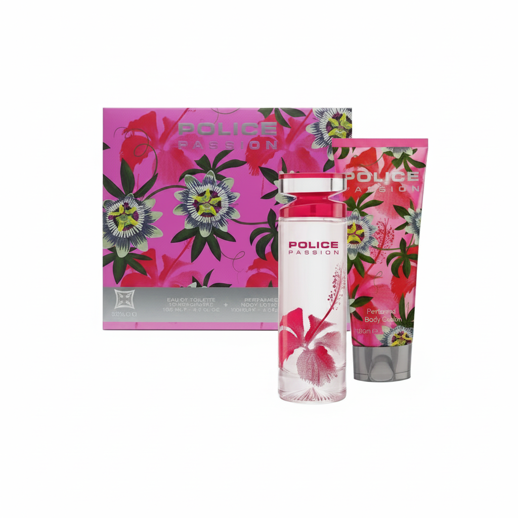 Coffret cadeau Police Passion Woman : Eau de Toilette 100 ml + Crème pour le corps 125 ml