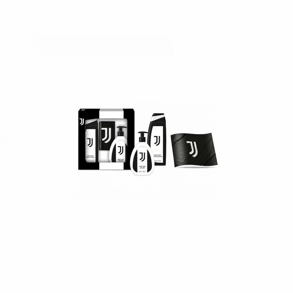 Coffret cadeau Juventus : savon, gel douche et drapeau
