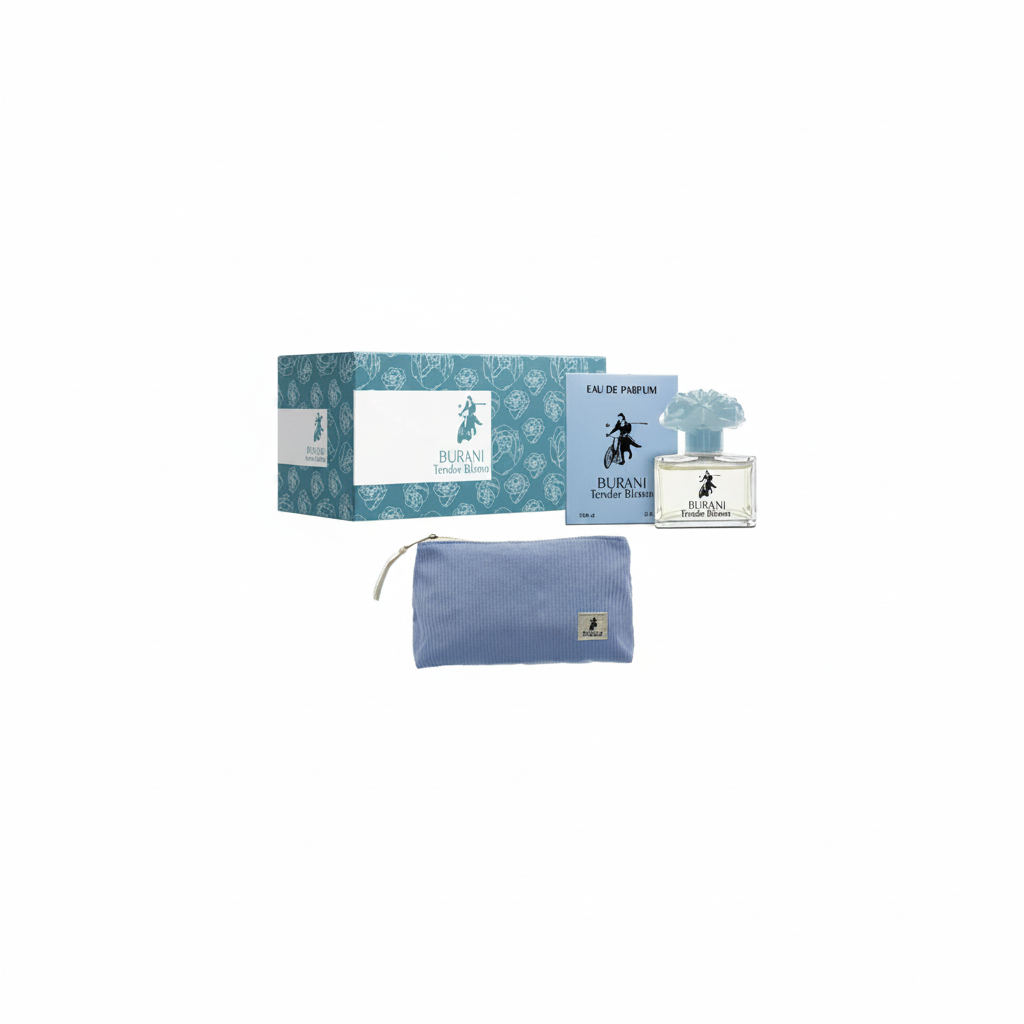 Coffret Burani Tender Bloom. Eau de parfum 100 ml + Pochette