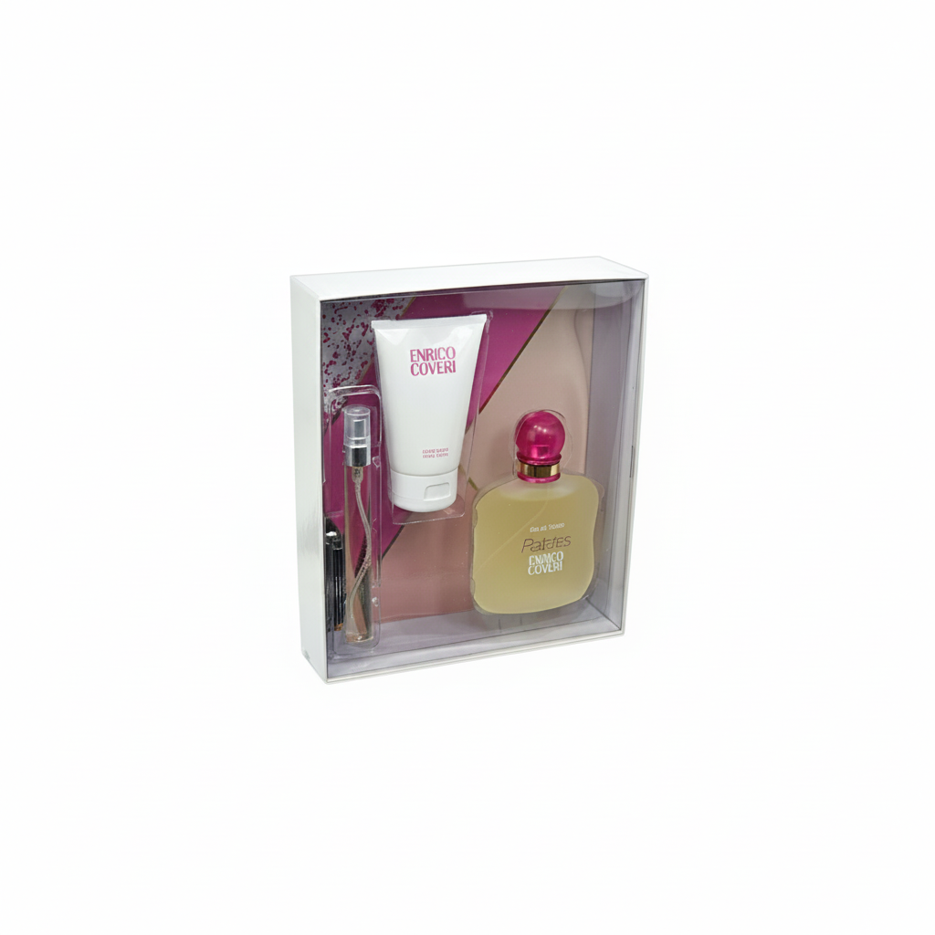 CONF. ENRICO COVERI PAILLETES EDT 50ML + CRÈME MAINS + EDT 12ML