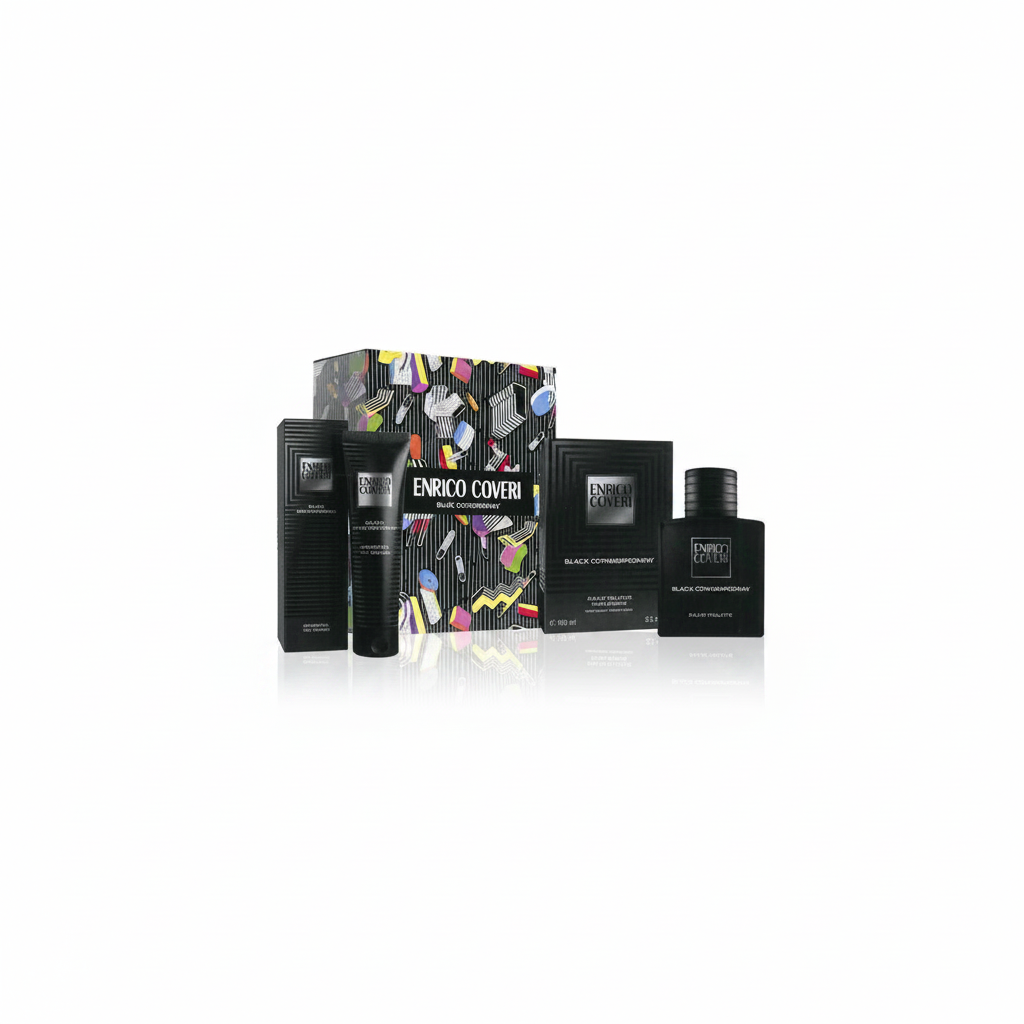 ENRICO COVERI BLACK CONTEMPORARY CONF. Gel douche 300 ml + Déodorant spray 150 ml
