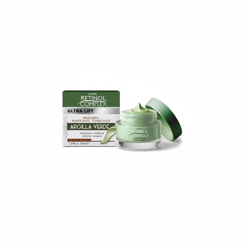 Masque à l'argile verte purifiant/tonifiant au rétinol 50 ml