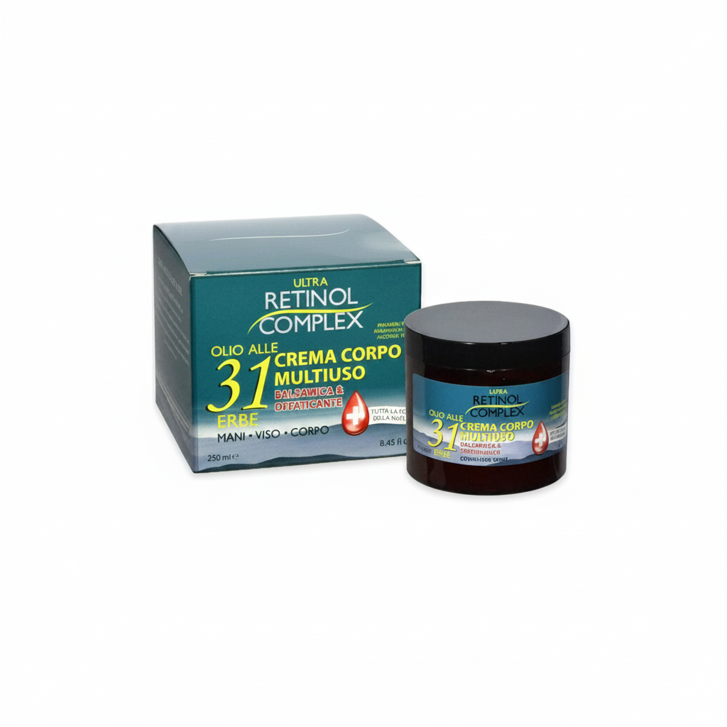 CRÈME CORPORELLE MULTI-USAGES AU COMPLEXE DE RÉTINOL ET À 31 PLANTES 250ML