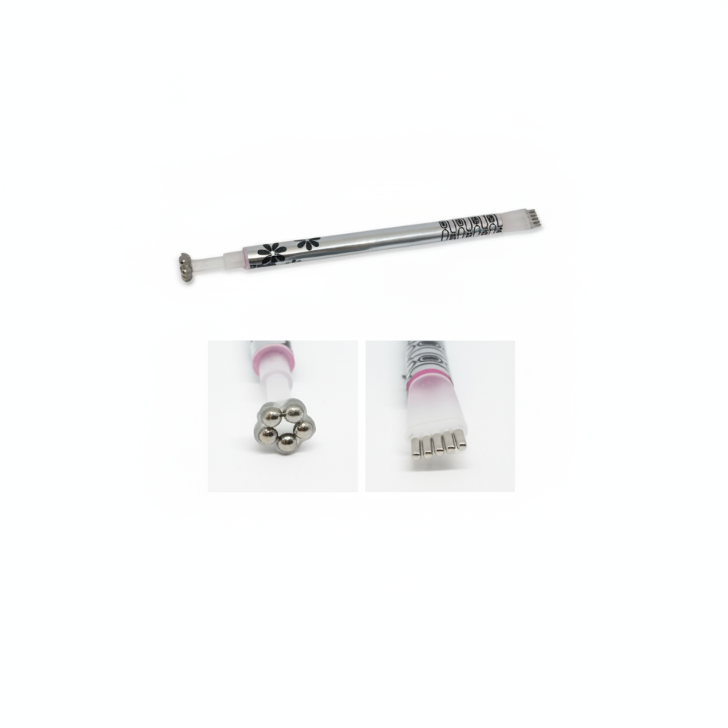 STYLO MAGNÉTIQUE FANTAISIE À MOTIFS ŒIL-DE-CHAT/LIGNES 