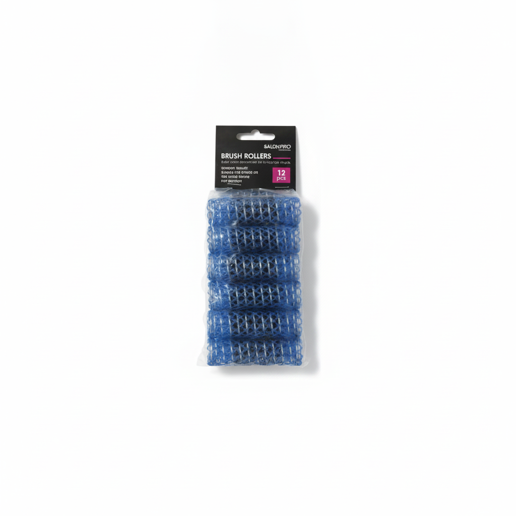 Fer à friser professionnel XANITALIA SALON avec filet et brosse bleue 20 mm, lot de 12 