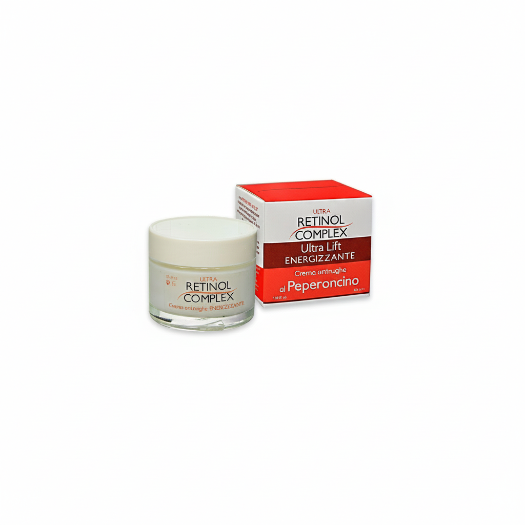 Crème visage énergisante anti-rides au complexe de rétinol et au piment 50 ml