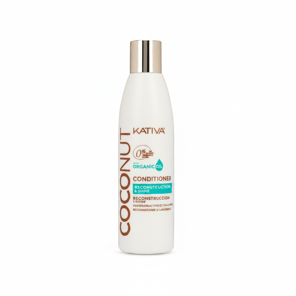 Après-shampoing reconstructeur à la noix de coco Kativa, brillance 250 ml